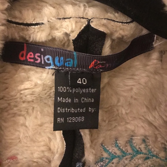 Desigual designer jacket. Sherpa fleece lining. - Picture 3 of 8